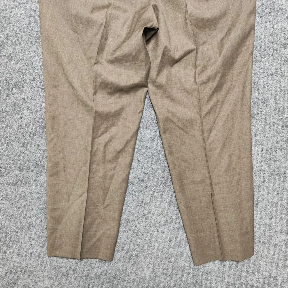 Jos. A. Bank Dress Pants Mens 35x28 Brown Wool Slim Flat Front Tapered